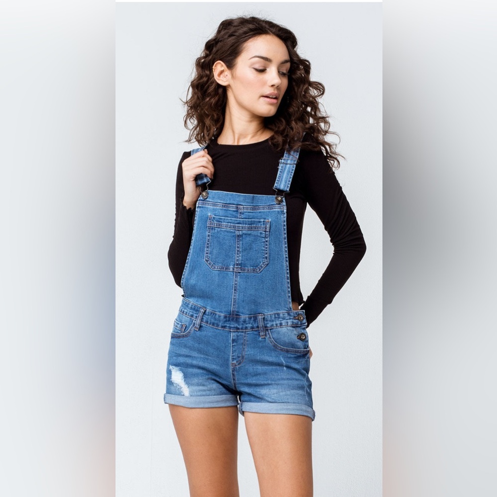 OTHERS FOLLOW denim short overalls size women’s small